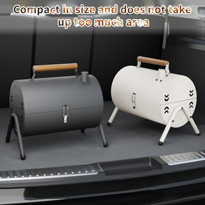 Omira Portable BBQ Grill, Foldable Grill, Camping Picnic Grill, Portable Folding BBQ Set, Comes with Organizer for Home Party, Outdoor Cooking, Picnic, Camping