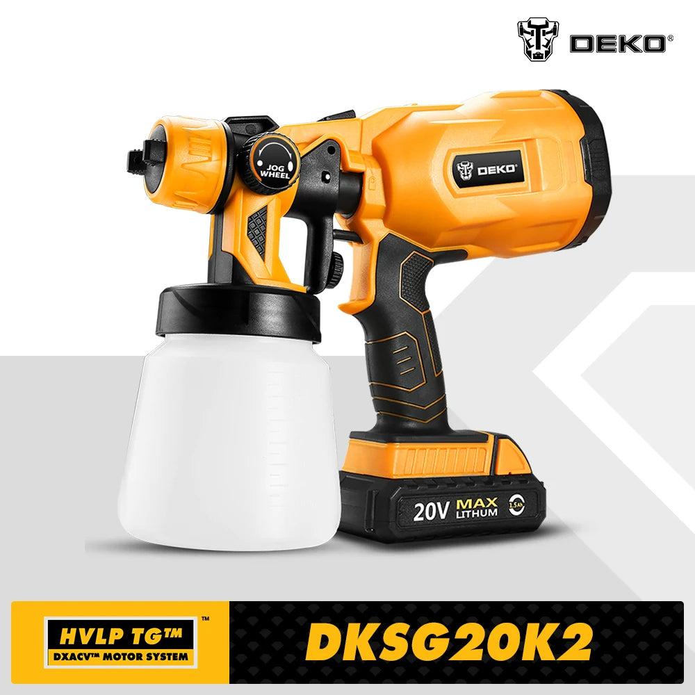 Electric Spray Gun Cordless Paint Sprayer with 2 Batterys