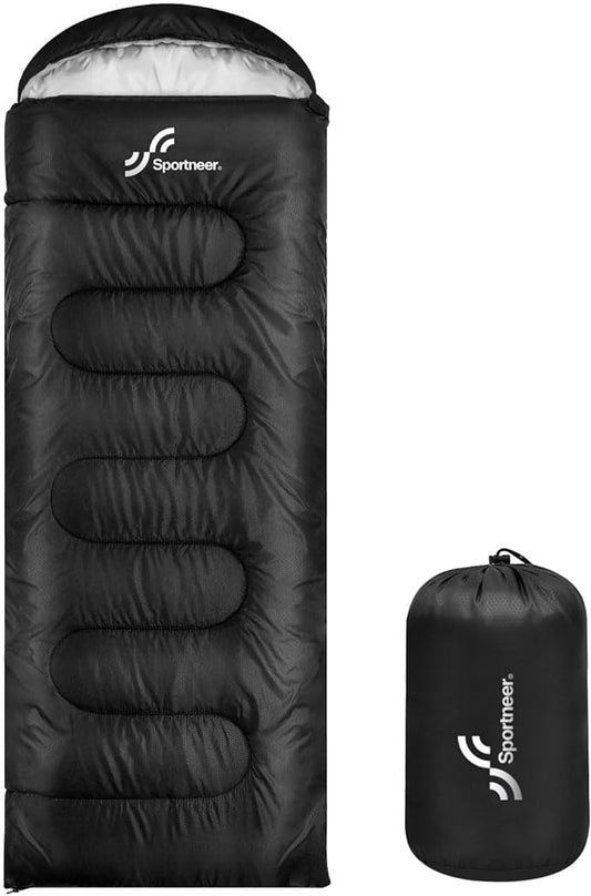 Adult Sleeping Bags, Sportneer 3-4 Season Warm Weather Sleeping Bag Waterproof Lightweight for Camping Hiking Outdoor Travel