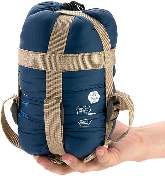 Multifunctional Lightweight Sleeping Bag for Camping Travel Outdoor Use Sky Blue 700g