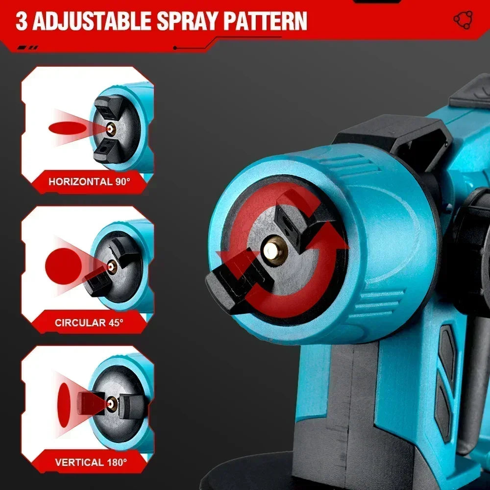 Electric Spray Gun Cordless Paint Sprayer with 2 Batterys