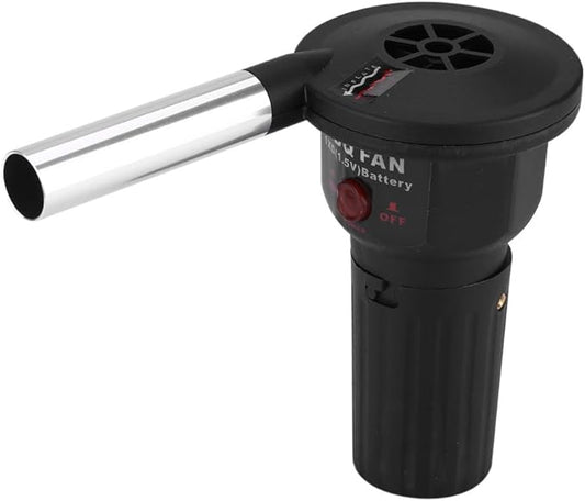 GoTop Portable Battery Operated Air Blower for Camping, Picnic, Charcoal, BBQ 16.5 x 8 x 13.8cm / 6.50 x 3.15 x 5.43in, Black