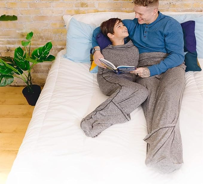 The White Shop Sleep Pod Move Original Wearable Machine Washable Blanket + Replacement Weighted Blanket as Seen on Shark Tank for Men, Women, Teens, Kids (Size: L)