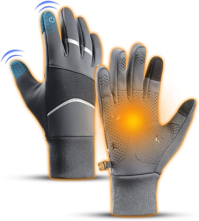 Castove Winter Gloves - Waterproof, Thermal, Touch Screen Gloves for Outdoor Sports, Running, Cycling, Driving - Unisex Design for Men and Women