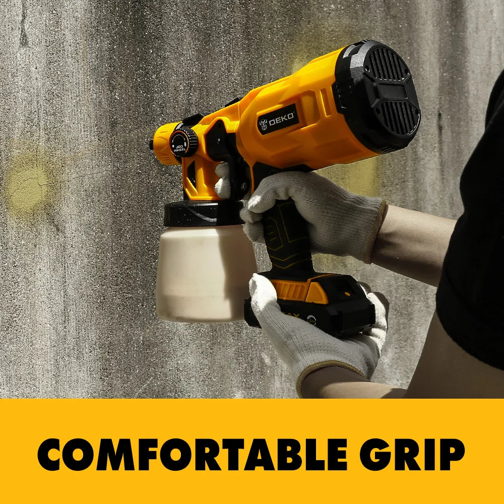 Electric Spray Gun Cordless Paint Sprayer with 2 Batterys