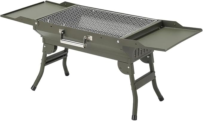 Borodo Lifestyle Folding Charcoal Grill for Camping - Green